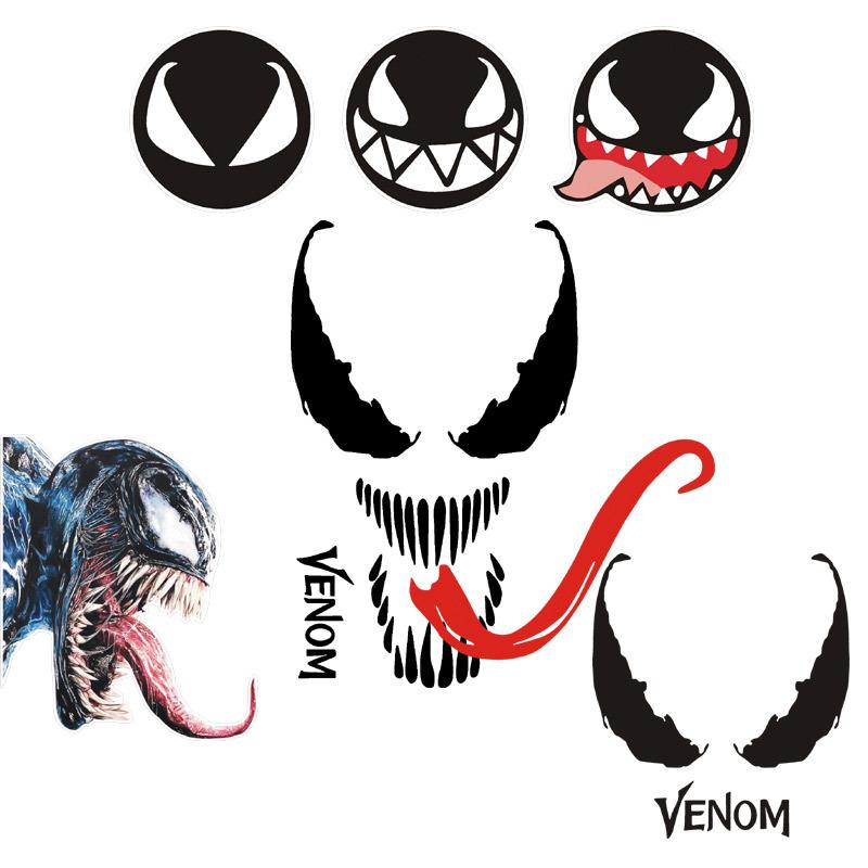 Urocze Naklejki Samochodowe Spider-Man Stylizacja Venom Wodoodporne Szyby Samochodowe Lusterka Wsteczne Śmieszne Naklejki Winylowe Dekoracje Szyby