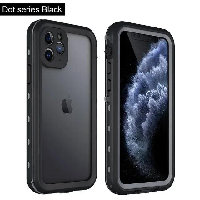 

Полностью герметичный прозрачный водонепроницаемый чехол IP68 для iPhone 16 15 14 Plus 13 12 11 Pro Max Mini XR, противоударный чехол с защитой экрана For iPhone 16Pro Max чёрный
