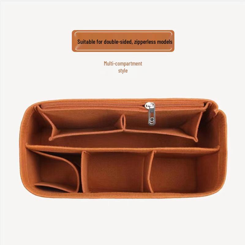 Custom Felt Cosmetic Bag Storage Organizer with Divider