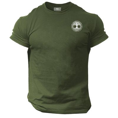 Yggdrasil T Shirt Pocket Gym Clothing Bodybuilding MMA Vikings Tree of Life Top