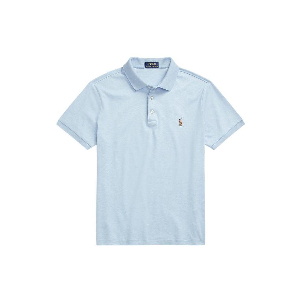 Polo Ralph Lauren SS22 Solid Slim Fit Short Sleeve Polo Shirt Men tops Blue MNPOKNI1N821582-400