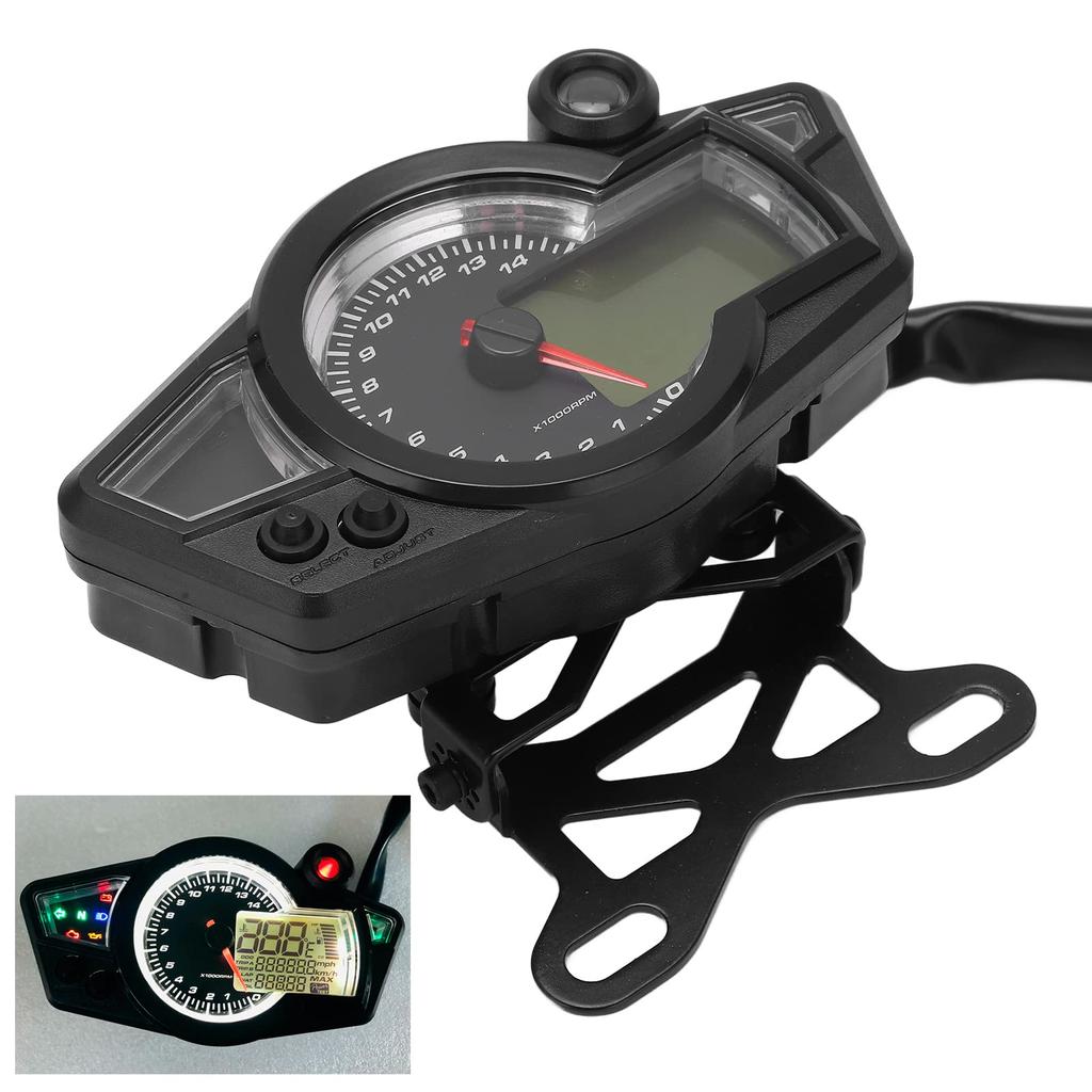 Clasken Digital Tachometer, Motorcycle Speedometer DC Universal 124 Cylinder for ATUVTV