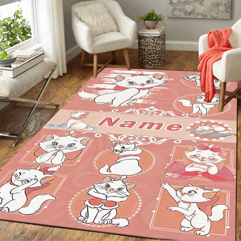 Custom 1Pc Pink Hearts Cats Rug Office Carpet Indoor Outdoor Entrance Doormat Nonslip Soft And Comfortable Living Room D916119