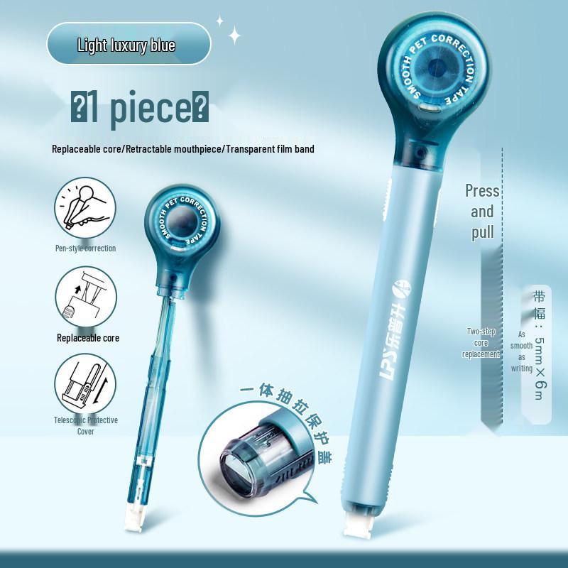 Portable Refillable Correction Tape Pen – Pen-Style, Large Capacity, Ideal for Students