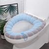 1PC Waschbar Wc Sitz Abdeckung Winter Warme Badezimmer Wc Sitzkissen Closes Matte Stricken O-form Closes Wärmer fall
