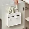 Wall Mounted Cutter Holder Scissors Organizer with Hooks Cutter Storage Rack for Peeler Dishcloth Sponge Brush Kitchenware