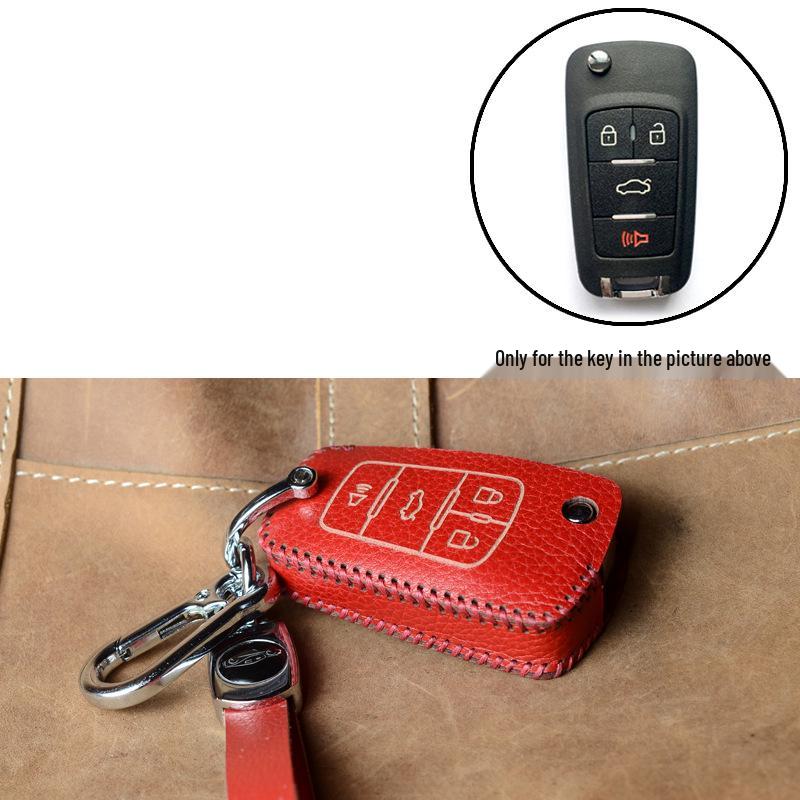 Real Leather Case for Modified Folding Keys: Compatible with Xiongbing Kia, Honda, Toyota, Iron General Remotes