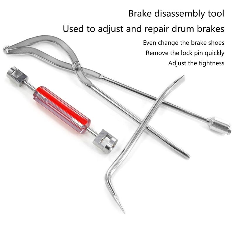 Portable Drum Brake Spring Pliers Set for DIY Enthusiasts Auto Technicians Double Ended Pliers Installer Adjustment Tool