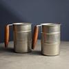 Stainless Steel Vintage Wine Mug Oil Barrel Design Coffee Cup Cold Drinks Mug  Outdoor Use