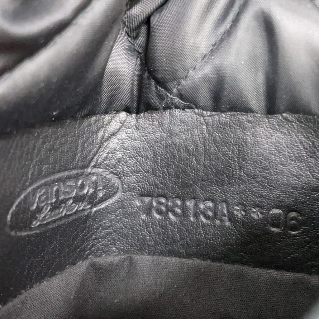 VANSON Typ E Czarna Skóra Krowia Podwójna Kurtka Motocyklowa Kurtka 34 czarnyUżywany