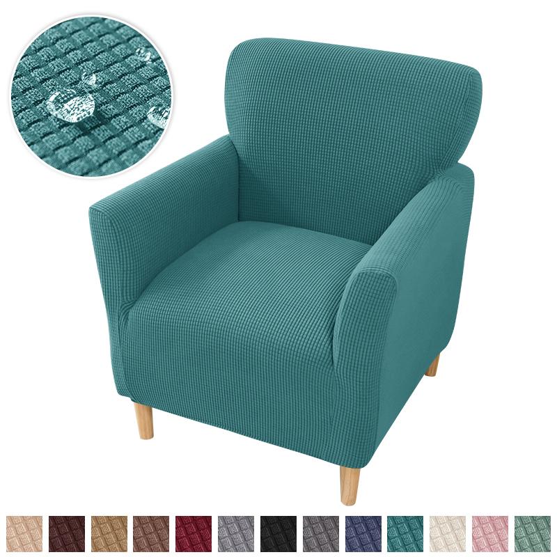 

Water Repellent Club Tub Chair Cover Polar Fleece Stretch Armchair Slipcovers for Living Room Elastic Relax Single Sofa Covers B 1PC