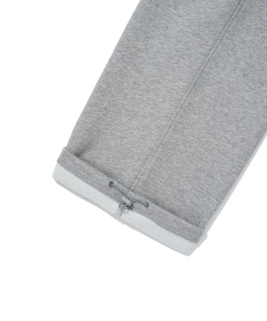 COVERNAT Double-Pleat Real Wide Fit Sweatpants Melange Gray