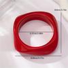 Square Candy Color Texture Irregular Acrylic Gentle Bangle Bracelet Exaggerated Personality Versatile Style Mass Trend Jewelry