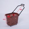 Large Plastic Shopping Cart with Pull Rod and Wheels