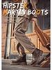 Men's Retro High-Top Martin Boots – Lightweight, Breathable, British Style Motorcycle and Work Boots for Autumn/Winter.