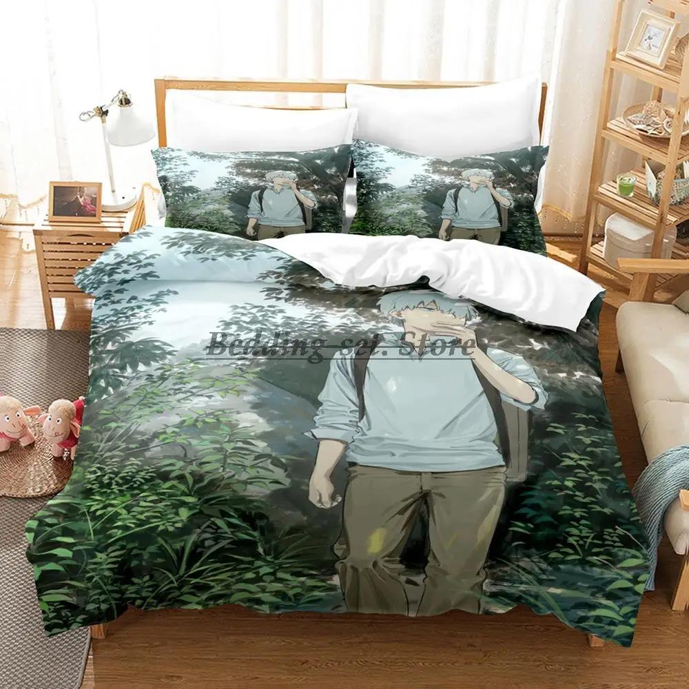 Mushishi Bedding Set Single Twin Full Queen King Size Bed Set Aldult Kid Bedroom Duvetcover Sets 3D Anime Bed Sheet Set