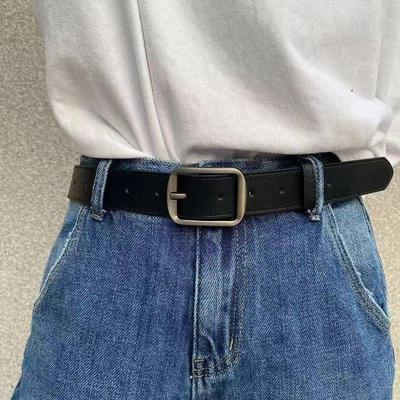 Women's PU Leather Belt Trendy All-match Casual Waist Belt for Jeans Trousers Daily Commute