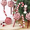 Xmas Tree Candy Decor PVC Material Classical Hanging Candy Ornaments for Holiday Party 5 Candies