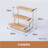Nordic Style Retro Metal Wooden Cake Stand Iron Cake Display Tray Dessert Table Wedding Holiday Party Arrangement Decoration