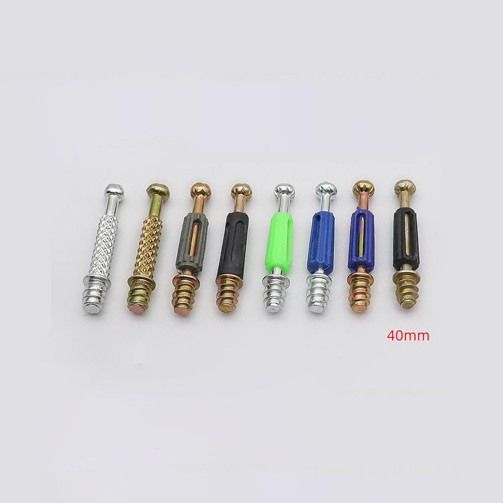 100Pcs Cabinet Lock and Screws for Furniture Assembly Eccentric Wheel and Wood Dowels for Cabinets and Drawers