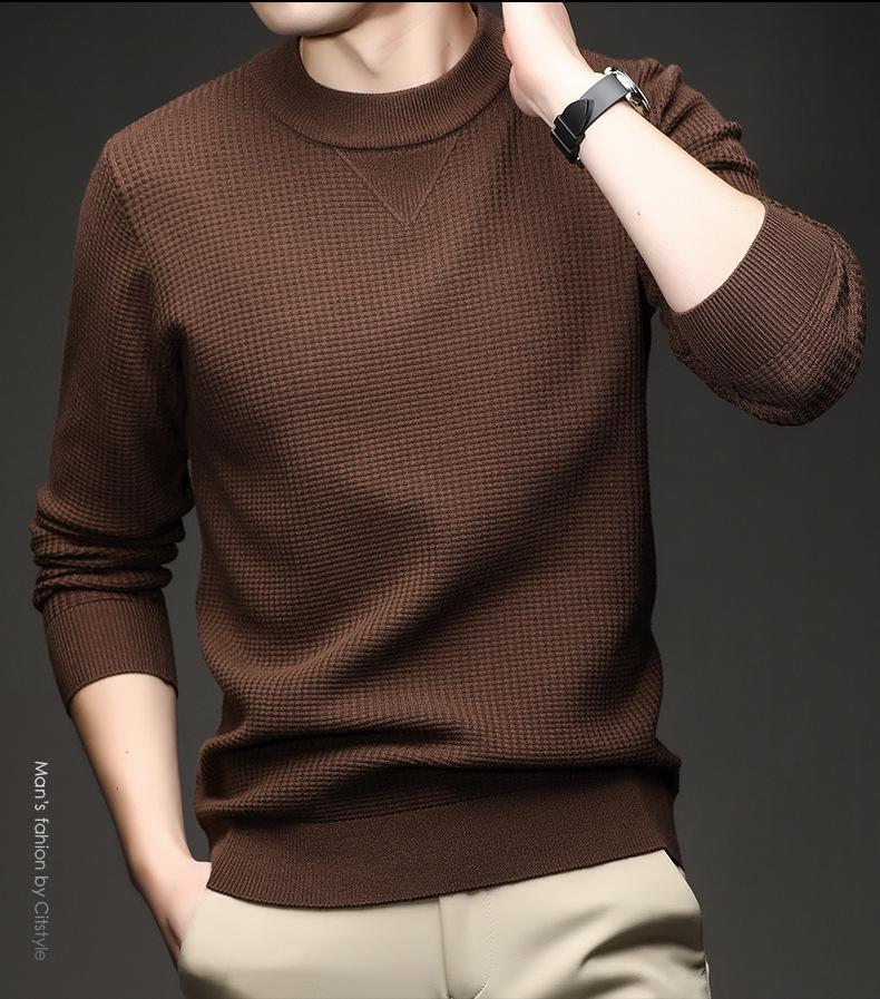 Men's Versatile Knit Round Neck Sweater - Autumn/Winter Bestseller