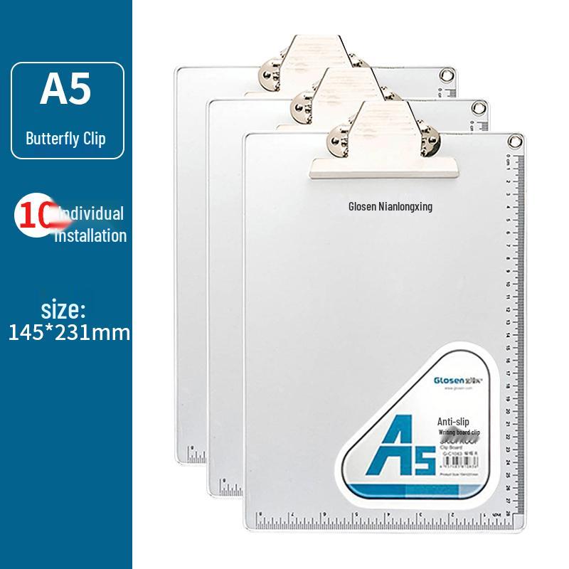 Aluminum Alloy Clipboard Folder A4/A5 Writing Board Office Stationery.