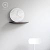 Homlly Contemporary Minimalist Natural Marble Wall Clock with Gold Hands (30cm)
