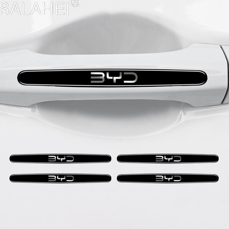 Ochranná nálepka proti poškrábání kliky dveří auta Carbon Fiber Miska kliky dveří auta Pro BYD Tang Yuan Plus Song F3 Atto Act 3 Tang F3 E6 Dmi
