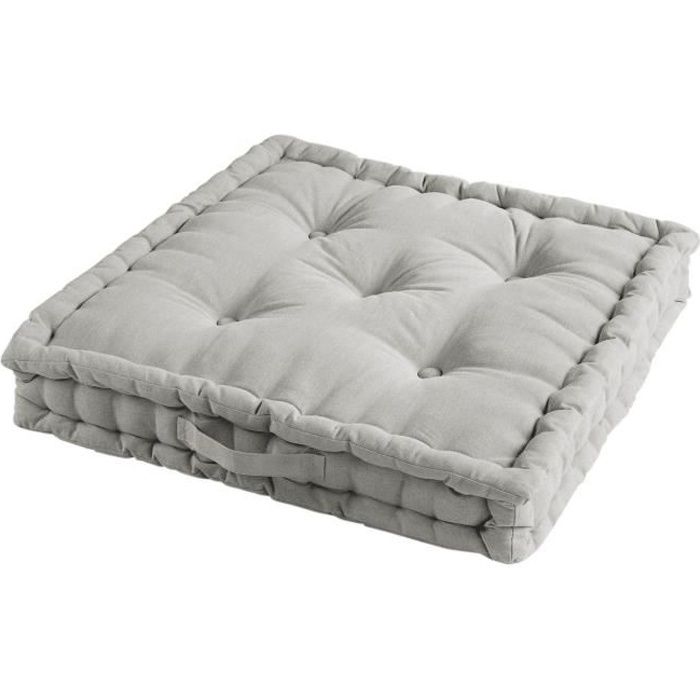 Coussin de sol matelasse lin 60cm