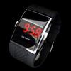 Mode Casual Unisex fyrkantigt fodral LED Digital Display Sportarmbandsur present