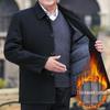Men's Cotton-Padded Jacket for Dad: Spring & Autumn Button-Up for Middle-Aged & Elderly