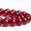 Red Quartz Onyx Stone Cinnabar Beads 15"Strand Smooth Loose Spacer Beads 4/6/8/10/12mm for Jewelry Making DIY Bracelets Accessories