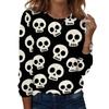 Women's Casual Long Sleeve Print Crewneck Top