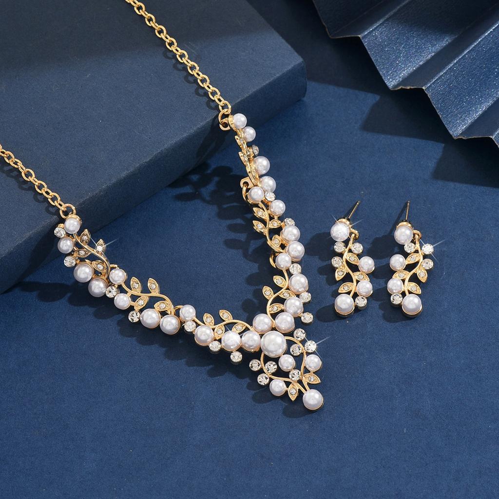 Eco-Friendly Set Pearl Collarbone Chain Women'S Xiaoxiangfeng Dinner Wedding Decoration Necklace With Accessories