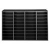 VEVOR Wood Literature Organizer 36 Compartments Office Mailboxes Black, Countertop Literature Sorter for Files Documents Papers