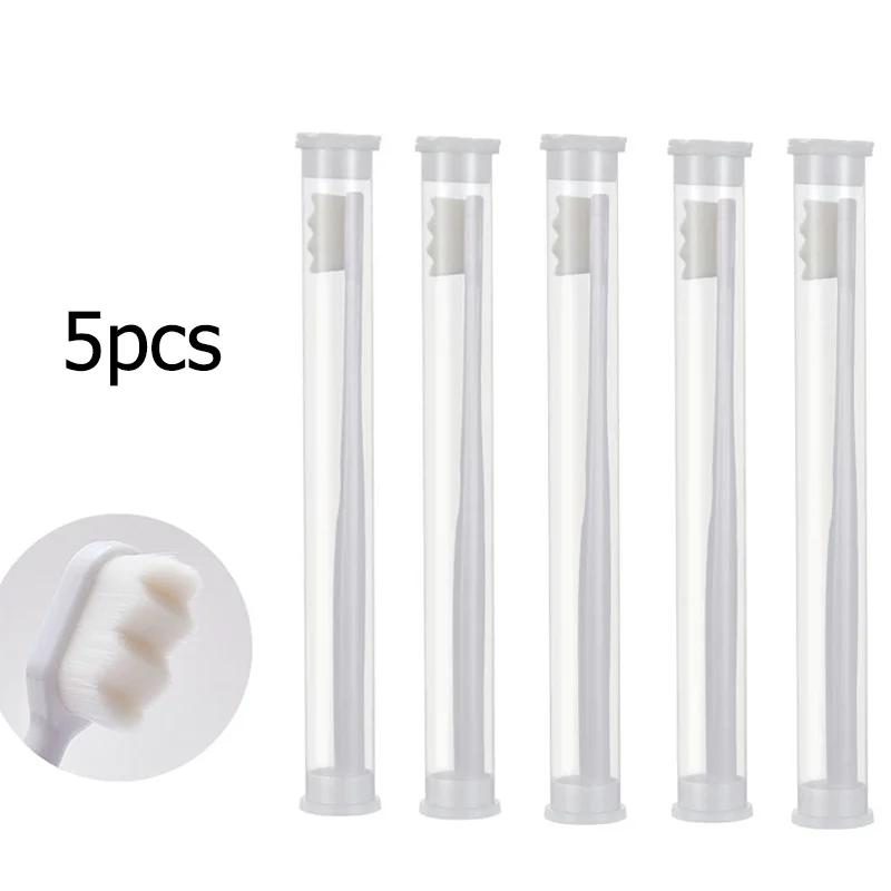 5/10Pcs Ultra-fine Soft Toothbrush Million Nano Bristle Adult Tooth Brush Deep Cleaning Portable Travel Dental Oral Care Brush