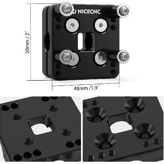 NICECNC 12MM GPS Holder Bar Clamp Compatible With Yamaha Tenere 700,Super Tenere XTZ1200 14-22,R1200 1250 GS And GSA 14-22,Aprilia Tuareg 660-