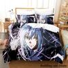Rimuru Tempest Bedding Set Single Twin Full Queen King Size Bed Set Adult Kid Bedroom Duvetcover Sets Anime parure de lit Bed