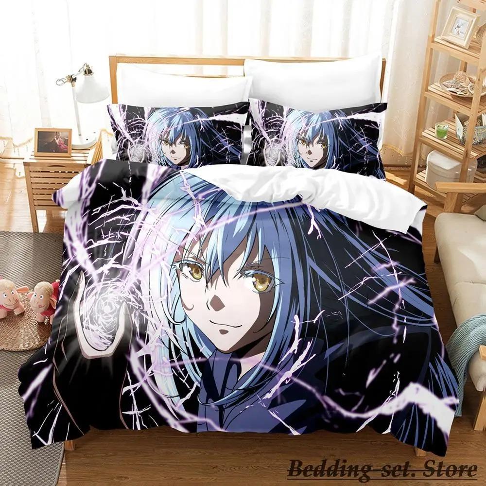 Rimuru Tempest Bedding Set Single Twin Full Queen King Size Bed Set Adult Kid Bedroom Duvetcover Sets Anime parure de lit Bed
