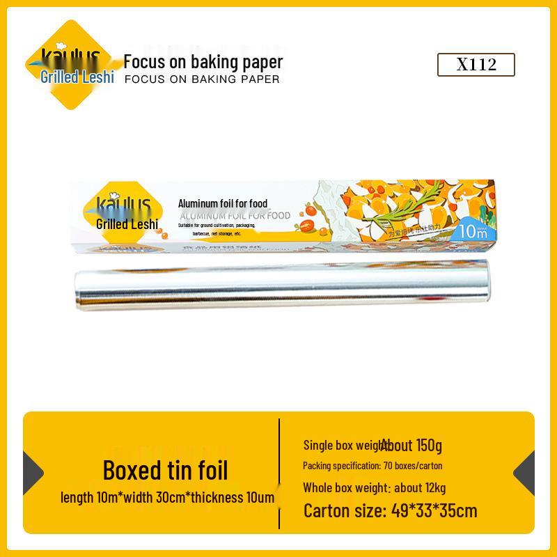 Kao Lesi Lebensmittelechte Aluminiumfolie für Backofen, Heißluftfritteuse und Grill