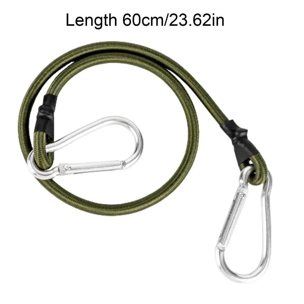 

Outdoor Heavy Duty Bungee Cord Elastic Tie Strap String Carabiner Hooks Kayak Cycling Luggage Packing Ropes Camping Accessories