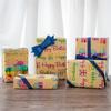 0.43*3.66m Kraft Gift Wrapping Paper Happy Birthday Balloon Rainbow Gift Boxes Packaging Decoration Paper For Christmas Birthday