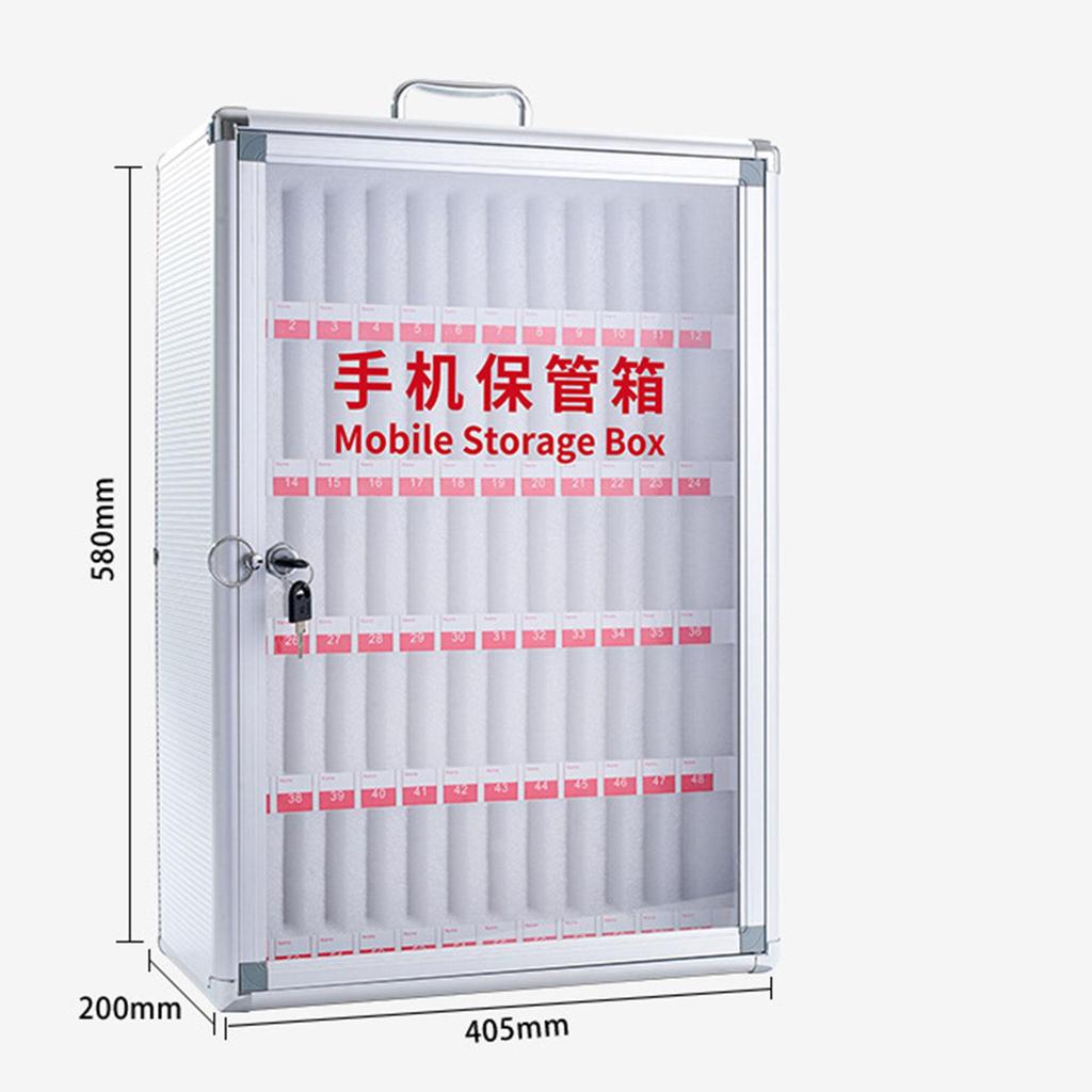 Lockable Mobile Phone Storage Box with Carrying Handle And Wall Mounting, Cabinet,