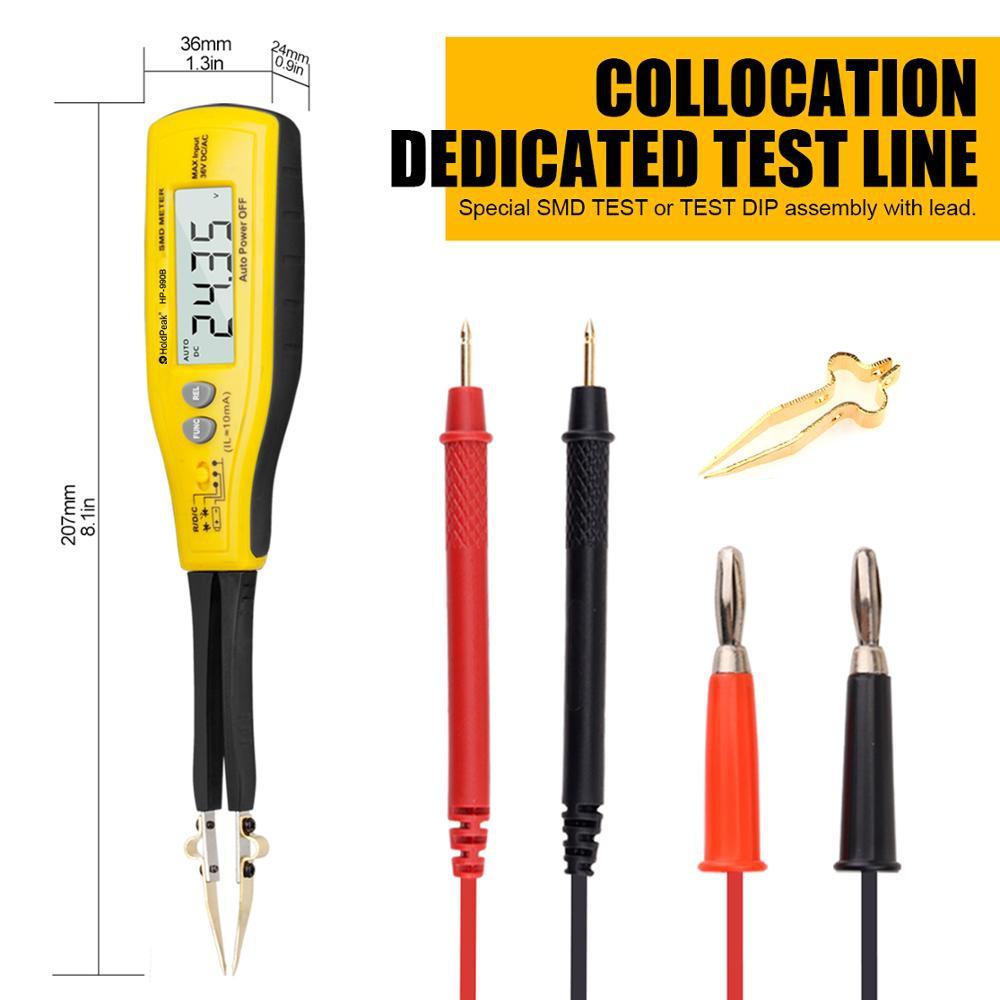 

990B Smart Tester Цифровий SMD портативний опір ємність ємність 4000 графів тестер LCR метр / ESR метр / цифровий мультиметр