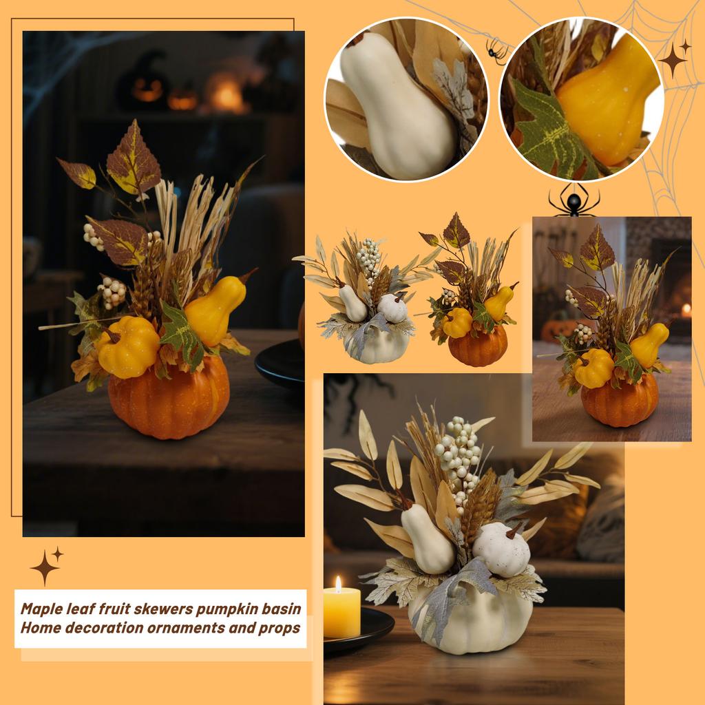 Maple Leaf Fruit Bunch Pumpkin Basin Home Decorative Props