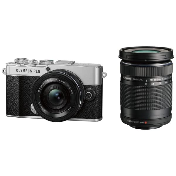 OM SYSTEM PEN EZ Dvojitý zoom kit Stříbrný E-P7