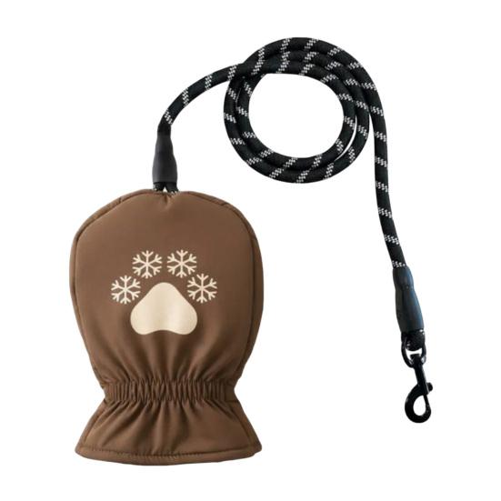 

Warm Dog Leash Winter Dog Leash with Built-in Thermal Mitten Waterproof Glove No More Freezed Hand When Walking Dogs in Winter for Pet Owners