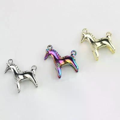 2Pcs Alloy Pony Pendant Animal Horse Charms DIY Necklace Bracelet Earrings Keychain Accessories Handmade Jewelry Making
