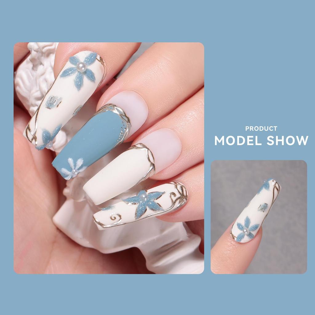 JTING Natural Resin Hot Popular Nail Art 4 Colors Gypsum Gel Nail Polish Set with 5ml Jars OEM Create Your Own Brand