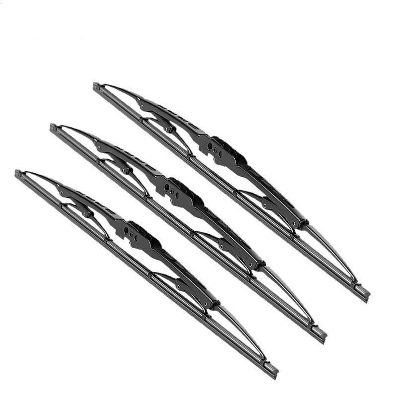 Jupeiyun Heavy-Duty Boned Wiper Blade Set (3-Pack) for Steyr Shaanqi SX2190/SX2300